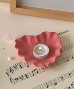 Vedini Lace Bow Heart-Shaped Tray Resin Silicone Mold JKB-3274
