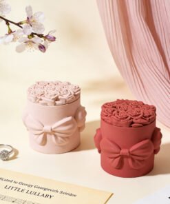 Vedini Bow Rose Storage Box Resin Silicone Mold JKB-3263