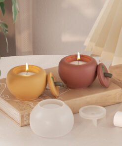 Vedini Concrete Resin Gypsum Apple Storage Box Storage Jar Candle Cup Silicone Mold JKB-3267