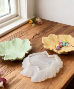 Alternative view of Vedini Concrete Maple Leaf Tray Storage Tray Resin Silicone Mold JKB-3258