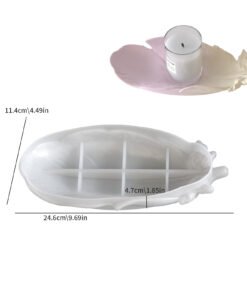 Alternative view of Vedini Feather Wing Plate Silicone Mold DIY Resin Plaster Storage Tray Plate Base Epoxy JKB-3265