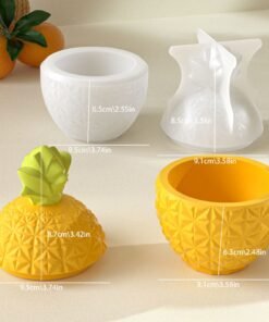Alternative view of Vedini Pineapple candle cup resin silicone mold epoxy DIY 3D pineapple storage box JKB-3266