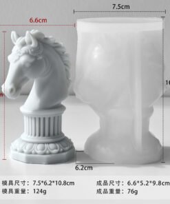 Alternative view of Vedini Horse Head Roman Column Silicone Mold for Candle, Plaster, Concrete & Resin Art (JKB-3245)