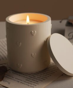 Alternative view of Vedini Concrete Multi Heart Scented Candle Cup Plaster Storage Jar Mirror Silicone Mold JKB-3261