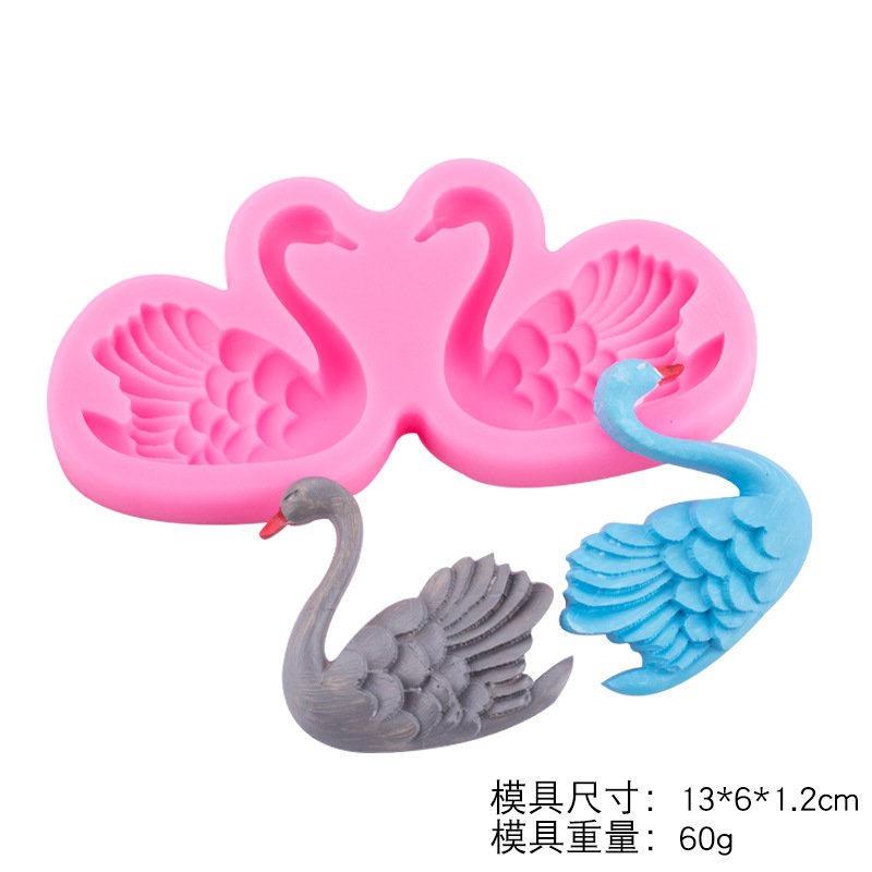 Vedini Little Swan Pair Shape Silicone Mold Fondant Cake Jelly Chocolate Decoration Dessert Table Candle JKB-3282 - Image 2