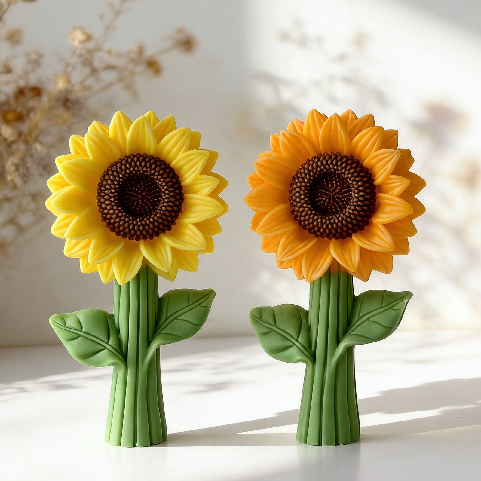 Vedini Sunflower with Stem Silicone Mold | Floral Candle, Soap & Resin DIY Mold JKB-3241