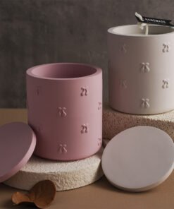 Vedini Concrete Multi-Cherry Floral Scented Candle Cup Plaster Storage Jar Mirror Silicone Mold JKB-3260