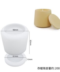 Alternative view of Vedini Concrete Trapezoidal Upper Small lower large jar plaster candle Cup decoration mirror silicone mold JKB-3257