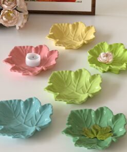 Vedini Concrete Maple Leaf Tray Storage Tray Resin Silicone Mold JKB-3258