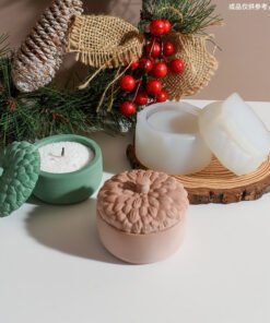 Vedine Pine Cone Pine Nut Hazelnut Storage Box Aromatherapy Candle Cup Silicone Mold JKB-3272