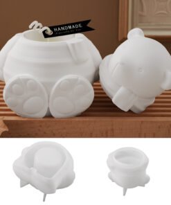 Alternative view of Vedini Concrete Bear Scarf Sweater Bear Aromatherapy Jar Storage Jar Mirror Silicone Mold JKB-3256