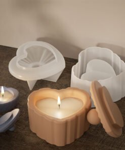 Vedini Reticulated heart-shaped aromatherapy candle cup silicone mold JKb-3276