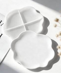 flower silicone mold for concrete tray