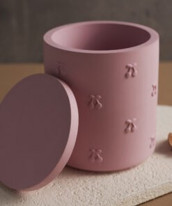 Alternative view of Vedini Concrete Multi-Cherry Floral Scented Candle Cup Plaster Storage Jar Mirror Silicone Mold JKB-3260