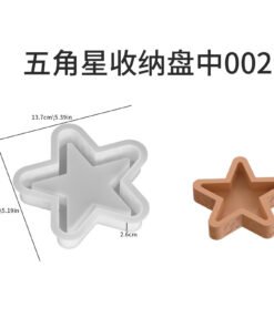 Alternative view of Vedini Five-Pointed Star Tray Storage Tray Resin Silicone Mold JKB-3275