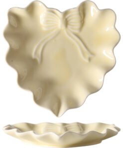 Alternative view of Vedini Lace Bow Heart-Shaped Tray Resin Silicone Mold JKB-3274