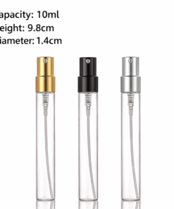 10ml perfume spray bottle refillable glass atomizer gold silver black