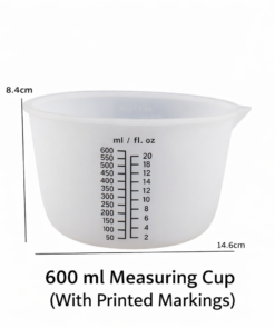 Vedini 600ml silicone measuring cup with printed markings