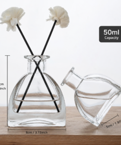 50ml clear glass reed diffuser bottle empty aroma fragrance container for home decor and DIY diffuser making