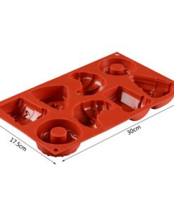 Alternative view of Vedini Silicone Mousse Cake Mold Food Grade 8 Hole Donut Mold JKB-3293