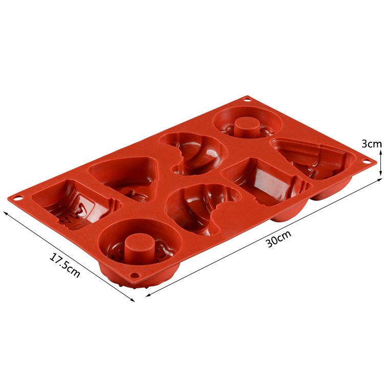 Vedini Silicone Mousse Cake Mold Food Grade 8 Hole Donut Mold JKB-3293 - Image 2