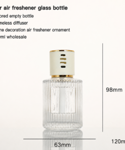 Vedini 120ml Empty Glass Diffuser Bottle & Car Air Freshener Ornament
