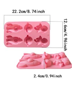 Alternative view of Vedini 6 cavity Astronaut Rocket Shaped  Silicone Mold JKB-3304