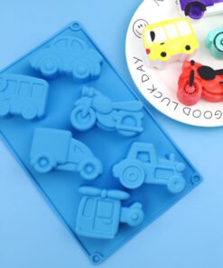 Vedini 6 Cavity different shapes 6 even car truck rice cake mold sponge cake mold gypsum mold JKB-3296