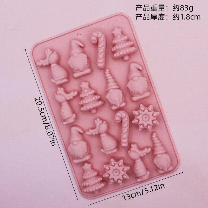 Vedini Christmas Cane Christmas Tree Silicone Mold Incense Mold Pinch Cake Decoration Mold Chocolate Silicone Mold Candle JKB-3312 - Image 3