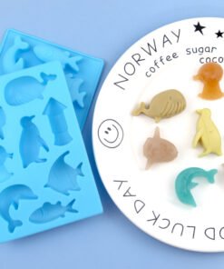 Vedini 8 Cavity Ocean World biological silicone chocolate mold JKB-3314
