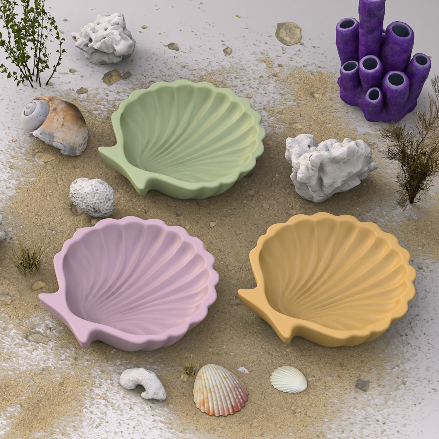 Vedini Concrete Ocean Shell Tray Silicone Mold JKB-3328 - Image 4