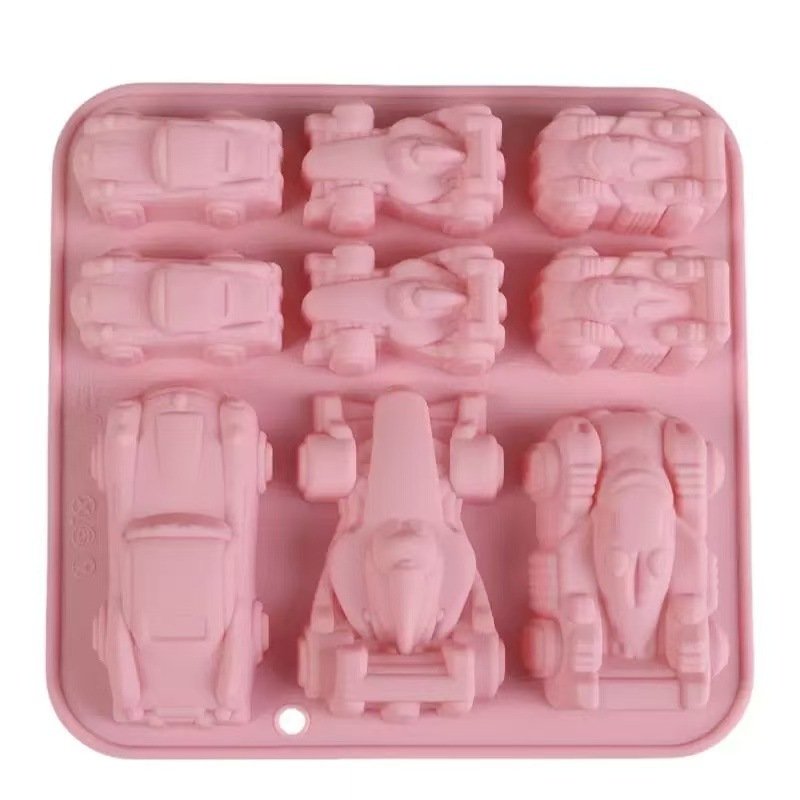 Vedini 9 Consecutive Different Sizes Racing Car Shaped Silicone Mold JKB-3294 - Image 3