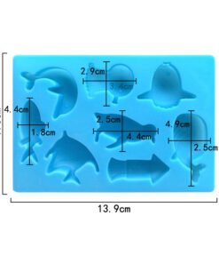 Alternative view of Vedini 8 Cavity Ocean World biological silicone chocolate mold JKB-3314