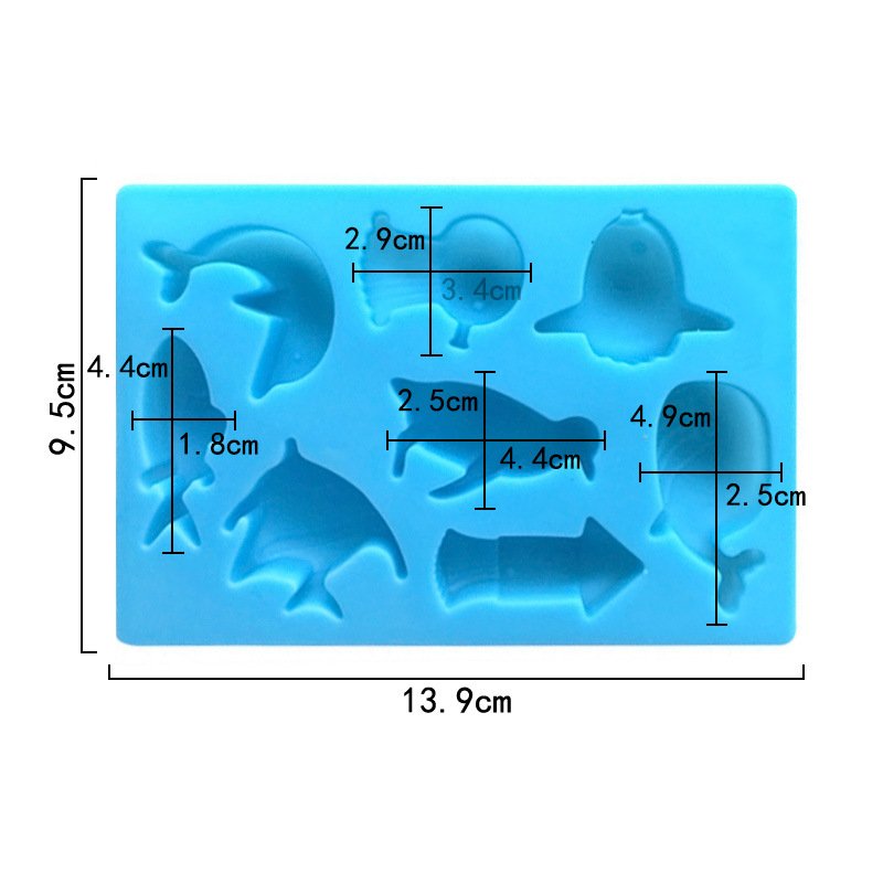 Vedini 8 Cavity Ocean World biological silicone chocolate mold JKB-3314 - Image 2