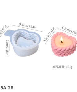 Alternative view of Vedini Concrete Love Twist Candle Cup Silicon Mold JKB-3322