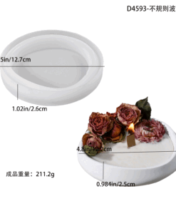 Alternative view of Vedini Concrete Irregular Wave Plate Silicone Mold JKB-3327