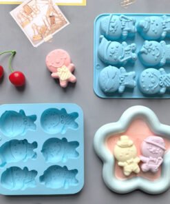 6 Cavity Gingerbread Man Chocolate Biscuit Silicone Mold Candy Pudding Dessert Mold Cake Baking JKB-3307