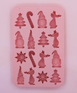 Alternative view of Vedini Christmas Cane Christmas Tree Silicone Mold Incense Mold Pinch Cake Decoration Mold Chocolate Silicone Mold Candle JKB-3312