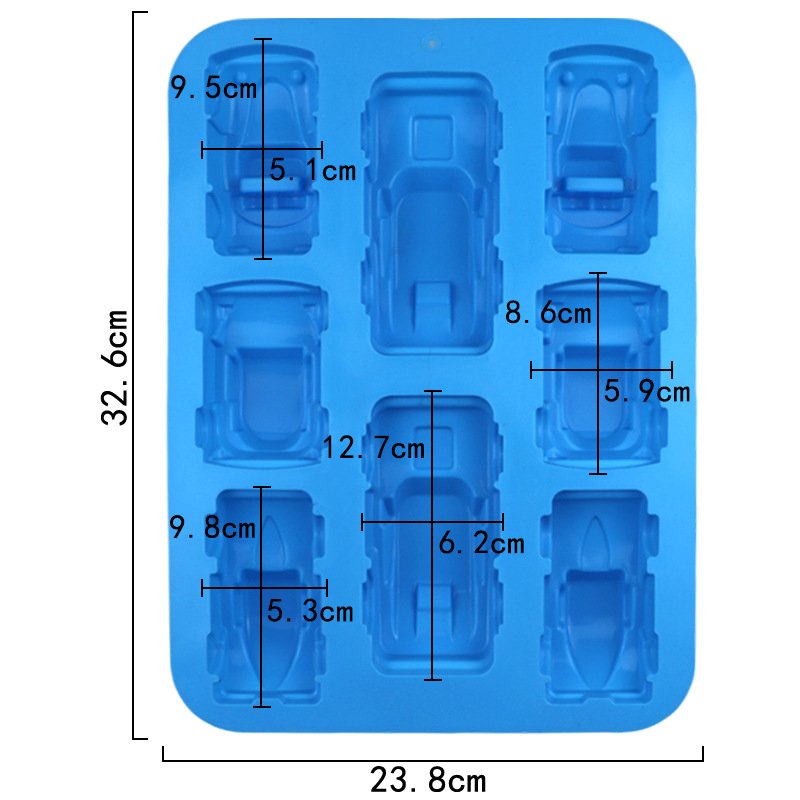 Vedini 8 Cavity Sports Car Silicone Mold JKB-3315 - Image 3