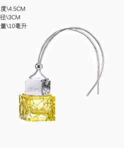 10ml Luxury Hanging Car Perfume Diffuser Bottle with Printable Metal Cap and Crystal Glass Design