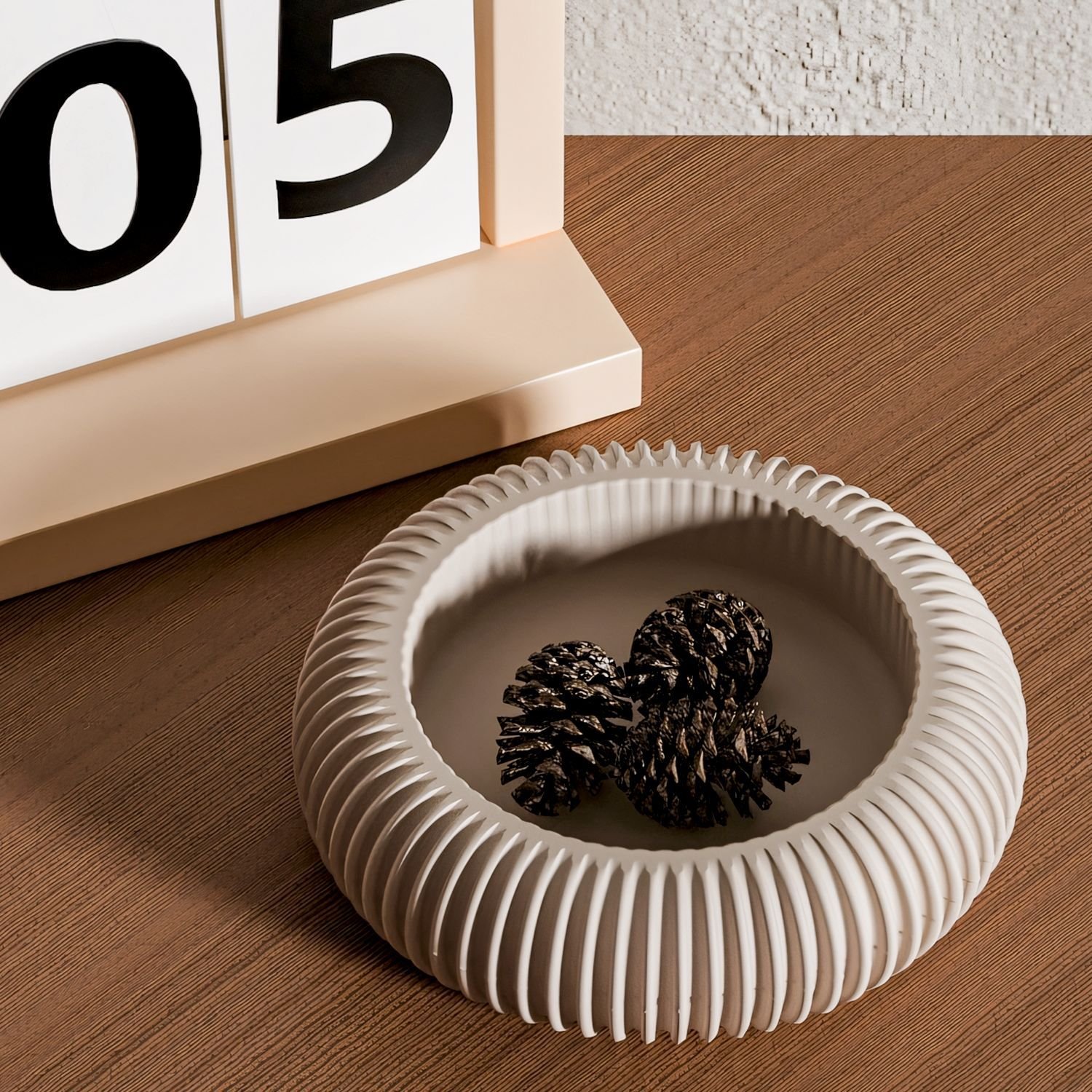 Vedini Concrete Striped Storage Bowl Resin Mold Flower Pot Plaster Candle Holder Silicone Mold JKB-3324 - Image 5
