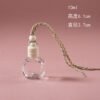 Mini 10ml Hanging Car Perfume Glass Bottle with Wooden Cap and Rope Air Freshener Diffuser