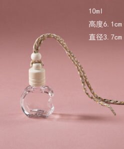 Mini 10ml Hanging Car Perfume Glass Bottle with Wooden Cap and Rope Air Freshener Diffuser