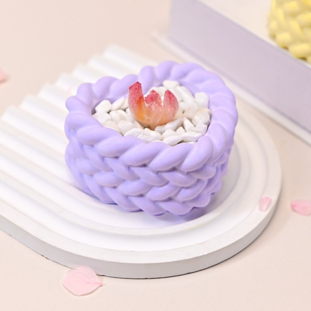 Vedini Concrete Love Twist Candle Cup Silicon Mold JKB-3322 - Image 4