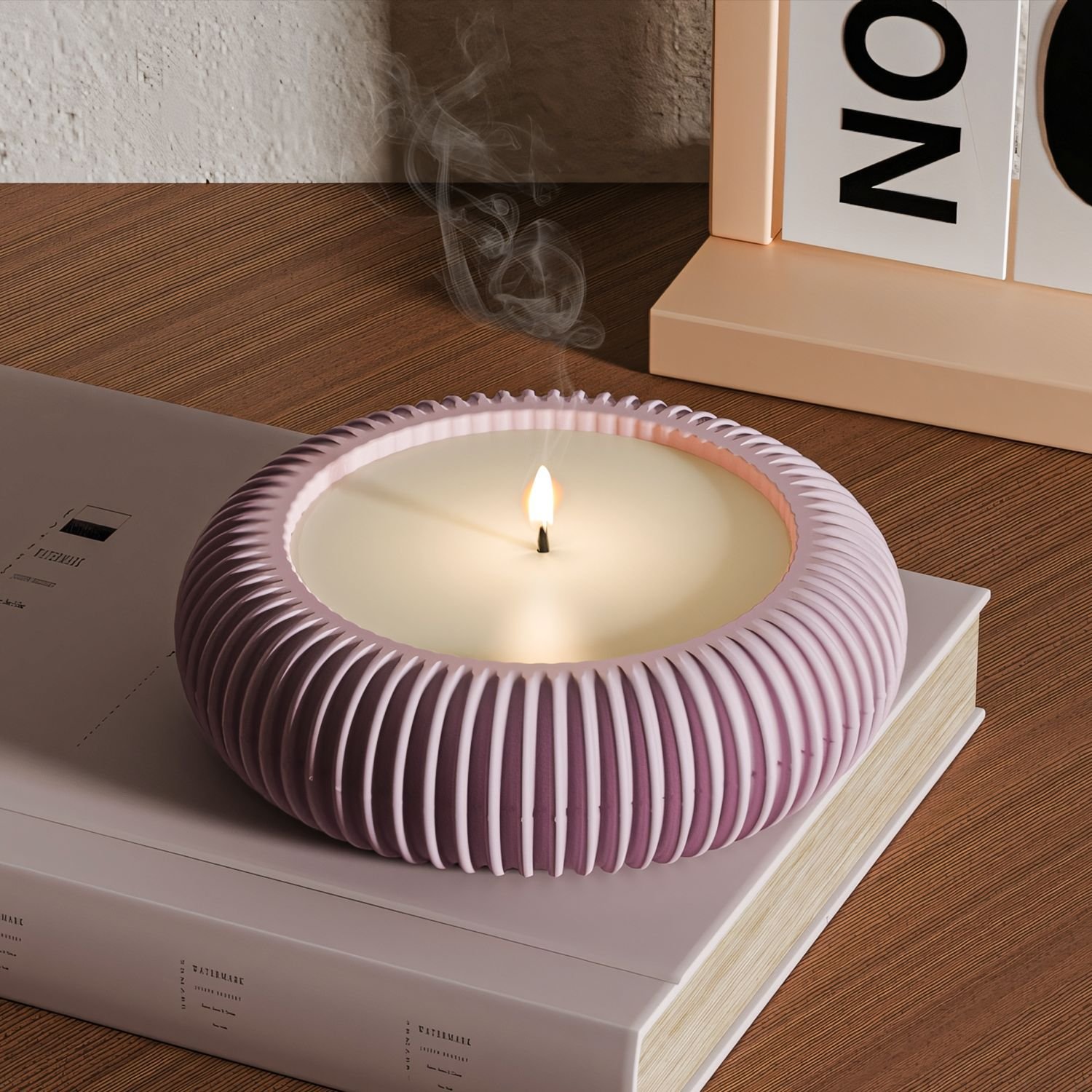 Vedini Concrete Striped Storage Bowl Resin Mold Flower Pot Plaster Candle Holder Silicone Mold JKB-3324 - Image 3