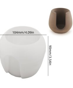 Alternative view of Vedini Concrete Silicone Mold for Hydroponic Planter, Candle Holder & Wax Melting Stove – JKB-3295