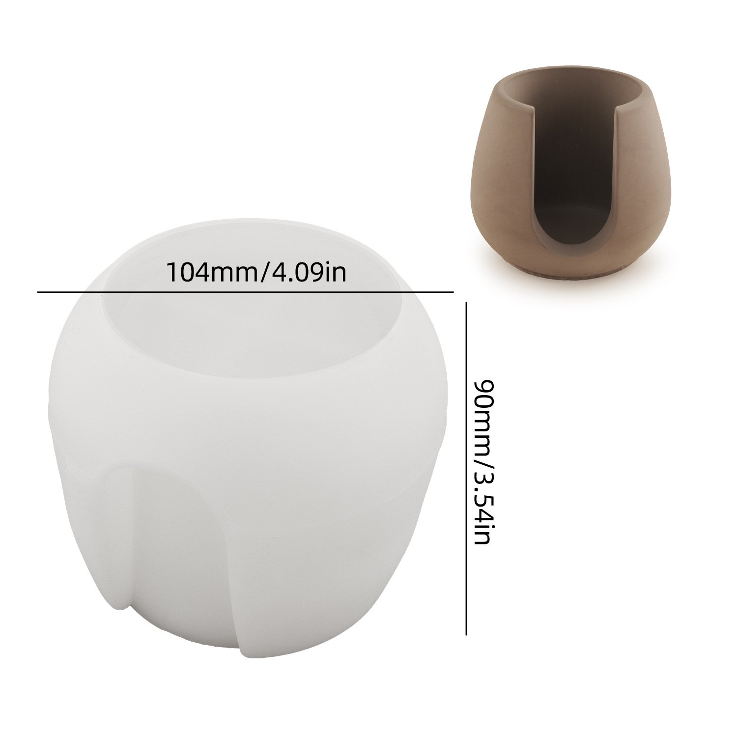Vedini Concrete Silicone Mold for Hydroponic Planter, Candle Holder & Wax Melting Stove – JKB-3295 - Image 2