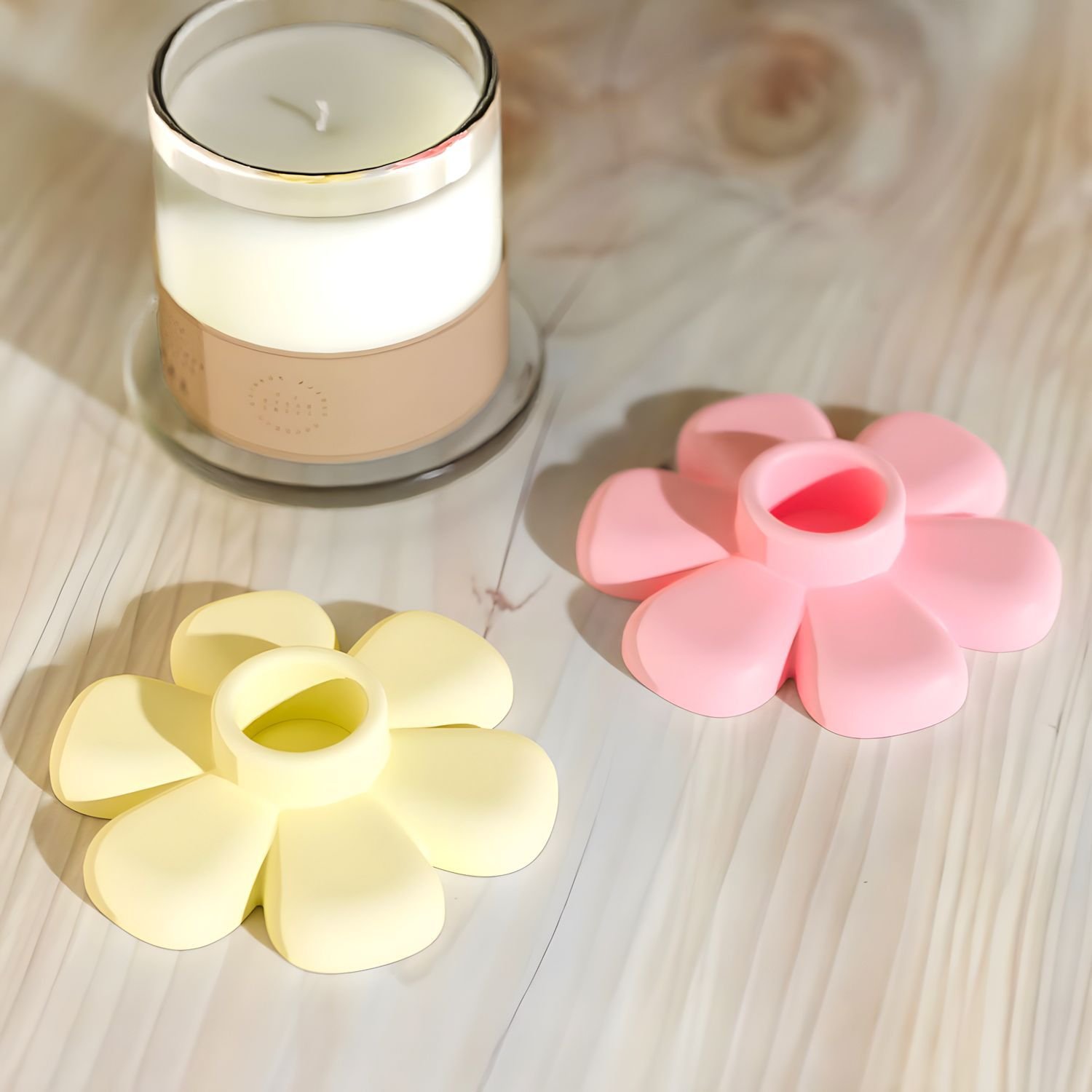 Vedini Concrete Flower Candle Holder Silicone Mold JKB-3325 - Image 4