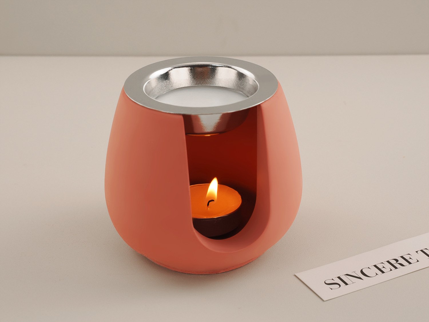 Reusable silicone mold for cement planter candle holder and home decor