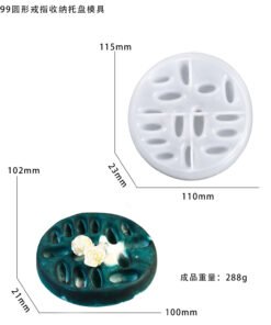 Alternative view of Vedini Concrete Round Tray Trinket Mold JKB-3329